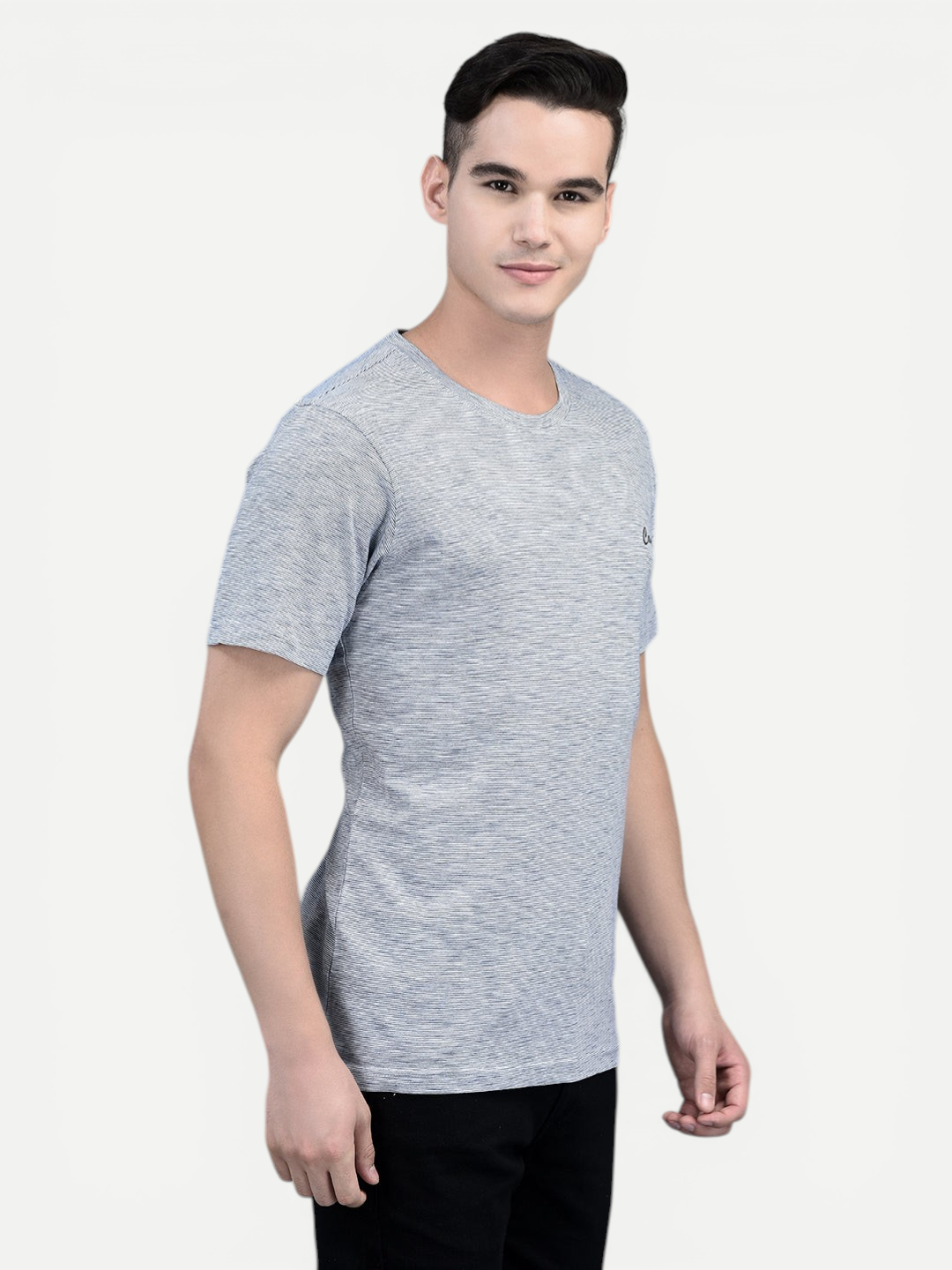Canoe Men Short Sleeve Polo Neck Solid Pattern T-Shirt