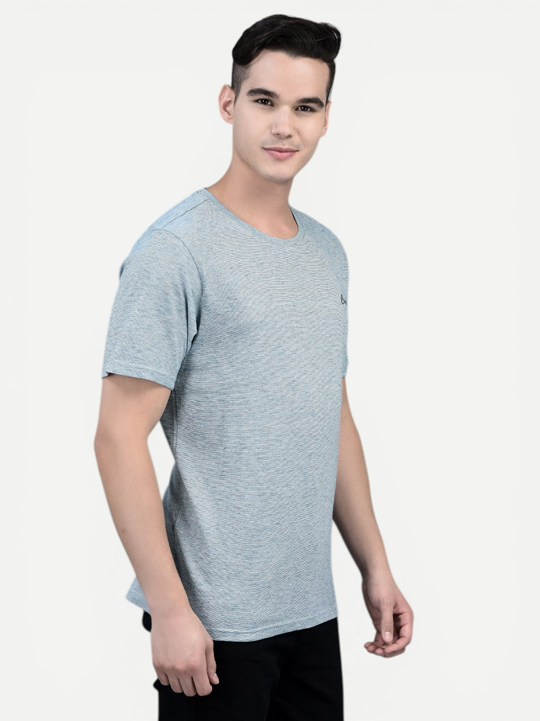 Canoe Men Short Sleeve Polo Neck Solid Pattern T-Shirt