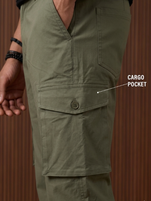 Premium Olive Cargo Pants
