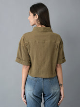 Load image into Gallery viewer, Canoe Women Loose Fit Crop Shirt
