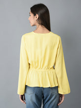 Load image into Gallery viewer, Canoe Women V Neck Full Sleeve Top
