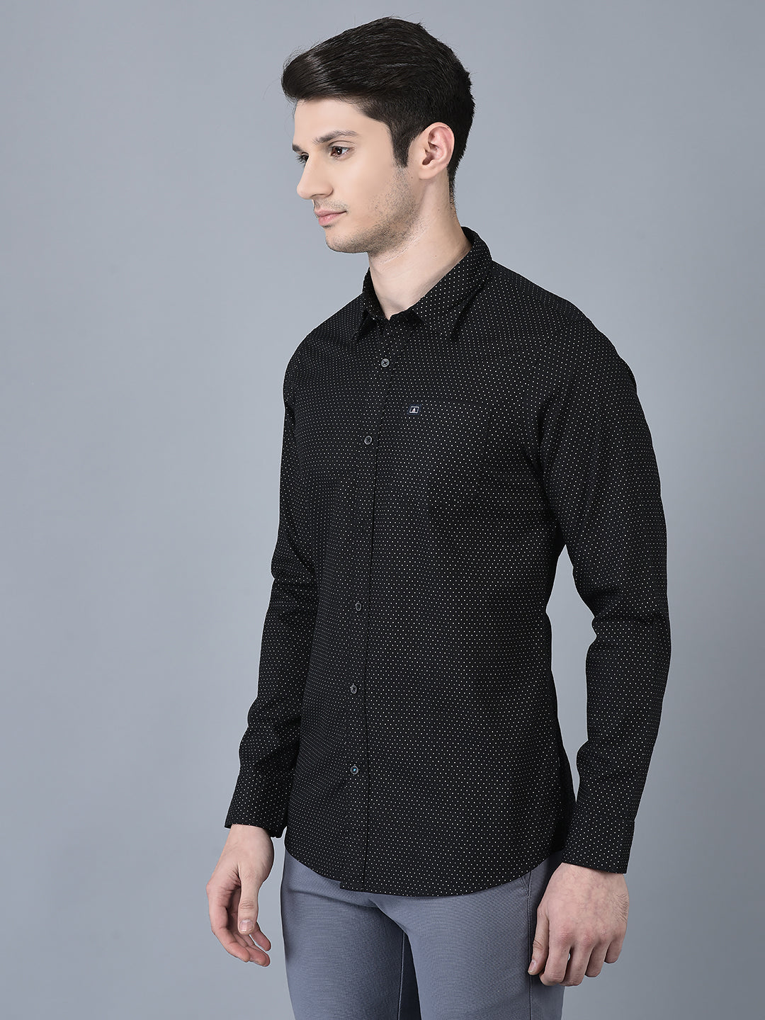 Canoe Men Casual Shirt White Color Cotton Fabric Button Closure Printed
