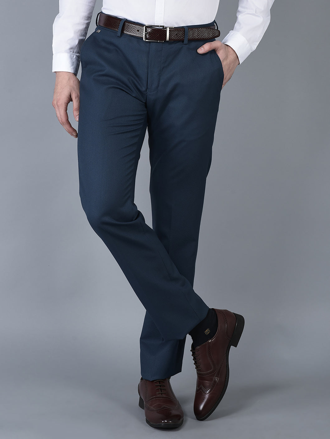 CANOE MEN Formal Trouser  Blue Color