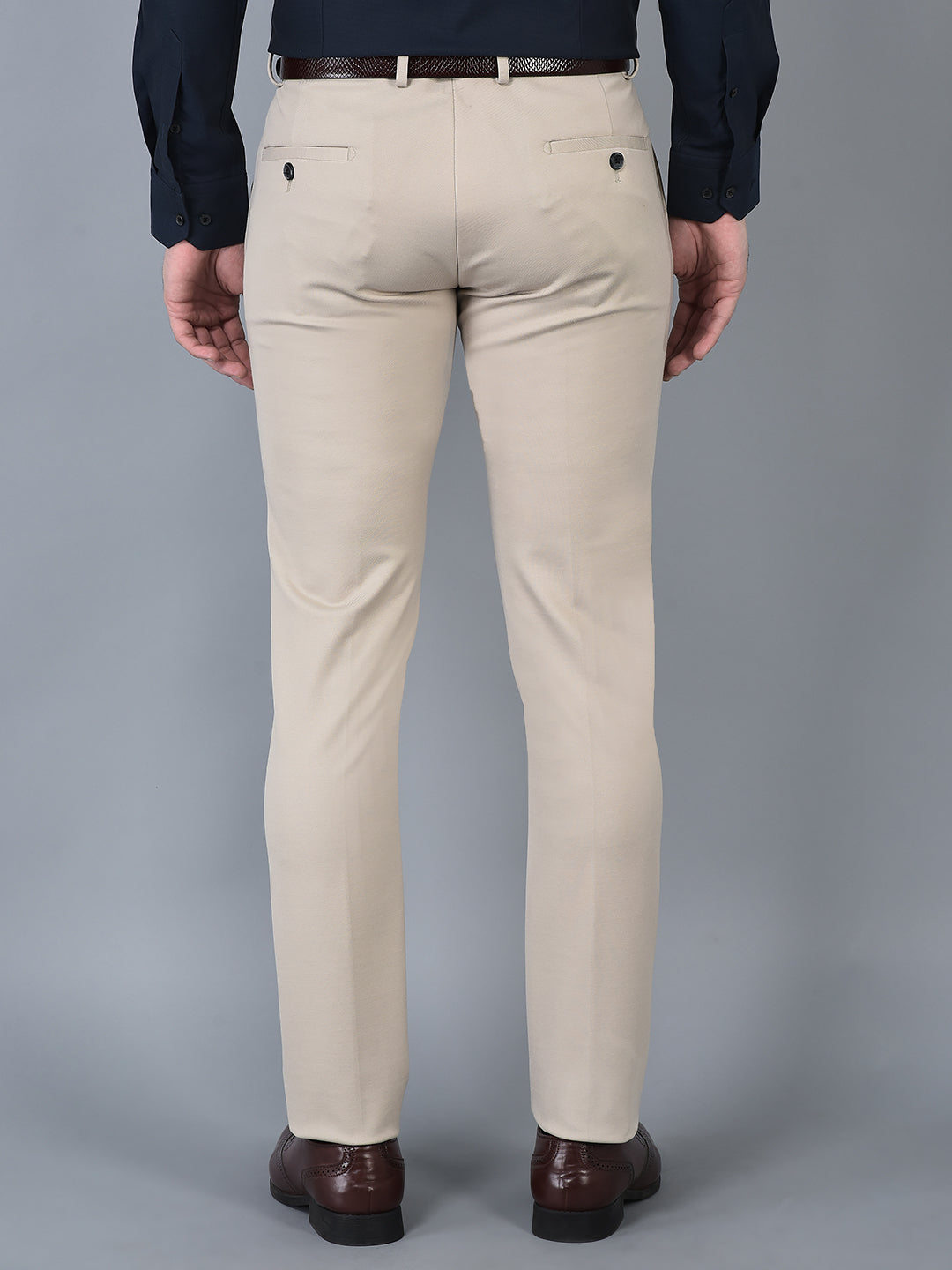 CANOE MEN Formal Trouser  Beige Color