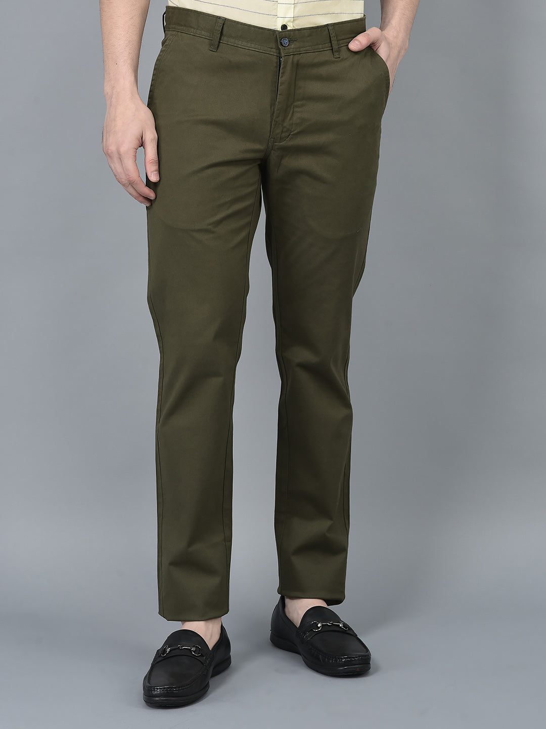 Canoe Men Casual  Coffee Cotton Fabric Button Closure Solid