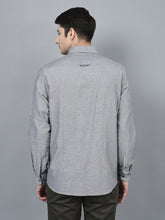 Load image into Gallery viewer, CANOE MEN Casual Shirt Grey Color Cotton Fabric Button Closure Solid
