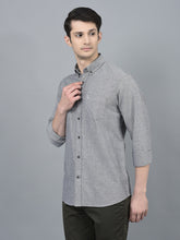 Load image into Gallery viewer, CANOE MEN Casual Shirt Grey Color Cotton Fabric Button Closure Solid
