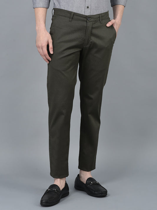 Canoe Men Casual Olive Color Cotton Fabric Button Closure Faded