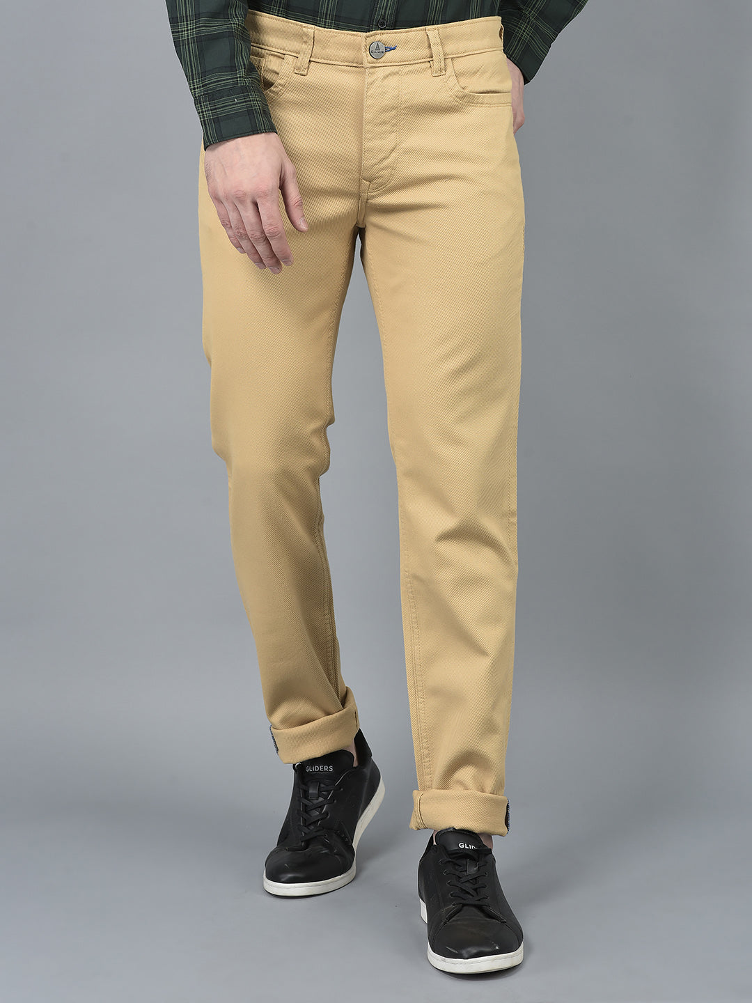 Canoe Men Casual Color Cotton Fabric Button Closure Faded