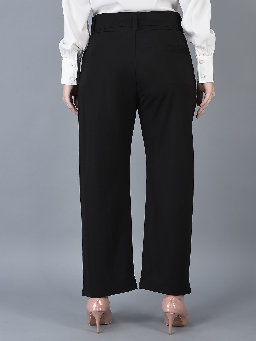 Canoe Women Trouser Ankle Length Button Closer