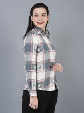 Load image into Gallery viewer, Canoe Women Full Button Placket Check Pattern Shirt

