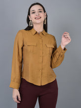 Load image into Gallery viewer, Canoe Women Long Sleeve Relaxed Fit Regular Length Button Placket Shirt
