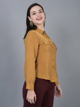 Load image into Gallery viewer, Canoe Women Long Sleeve Relaxed Fit Regular Length Button Placket Shirt
