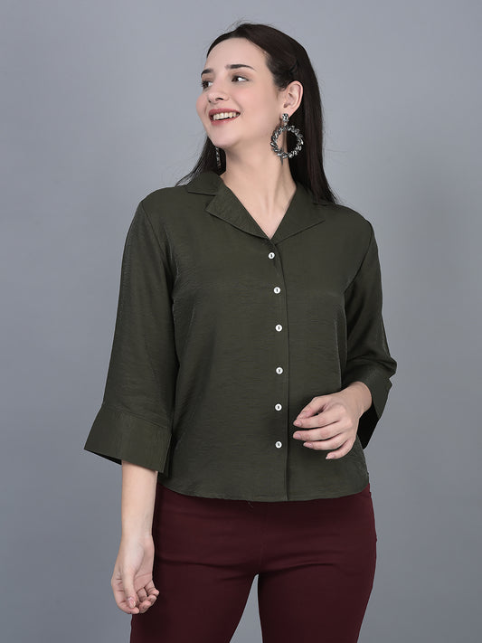 CANOE WOMEN Top Button Closer Three Fourth Sleeve