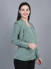 Load image into Gallery viewer, Canoe Women Long Sleeve Regular Fit Solid Pattern
