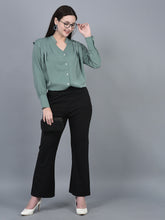 Load image into Gallery viewer, Canoe Women Long Sleeve Regular Fit Solid Pattern
