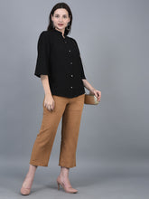 Load image into Gallery viewer, Canoe Women Full Button Placket Three Fourth Sleeve
