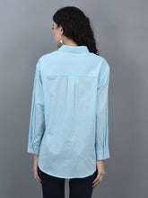 Load image into Gallery viewer, Canoe Women Long Sleeve Relaxed Fit Regular Length Button Placket Shirt
