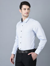 Load image into Gallery viewer, CANOE MEN Formal Shirt Blue Color Cotton Fabric Button Closure Striped
