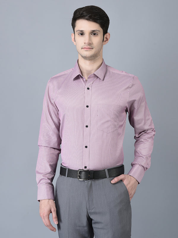 Canoe Exclusive Long Staple  Blush Pink Cotton Shirt for Men – Tailored Fit, Soft Feel
