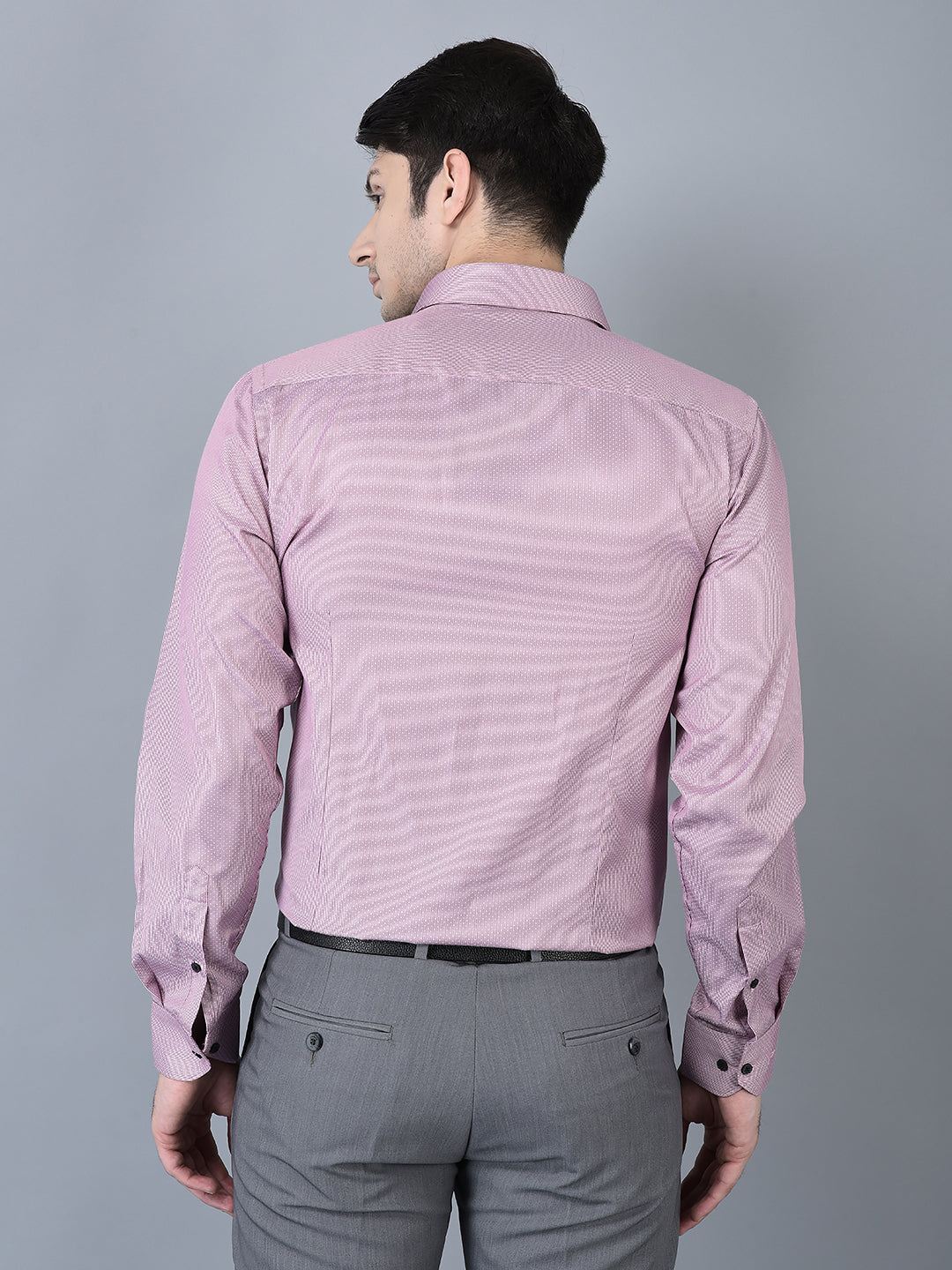 Canoe Exclusive Long Staple  Blush Pink Cotton Shirt for Men – Tailored Fit, Soft Feel