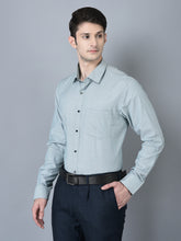 Load image into Gallery viewer, CANOE MEN Formal Shirt Blue Color Cotton Fabric Button Closure Printed
