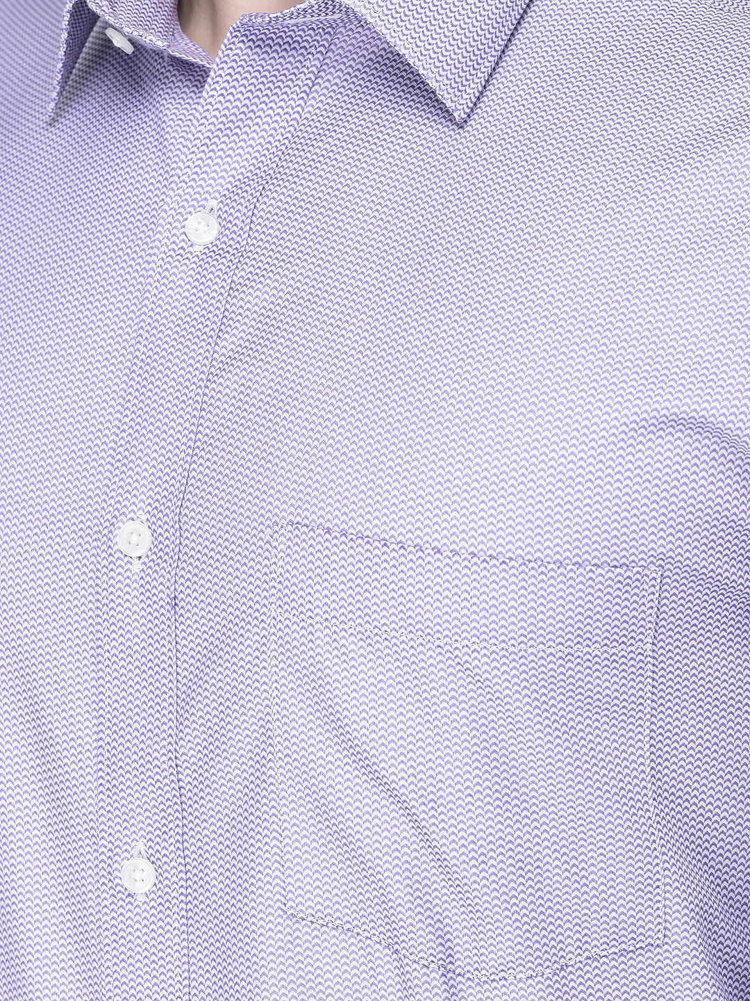 CANOE MEN Formal Shirt Purple Color Polyester Fabric Button Closure