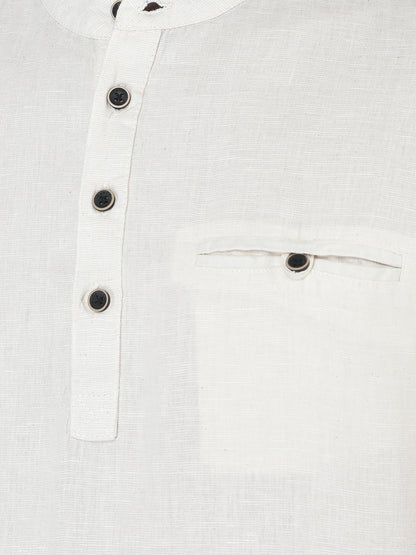 Canoe Men Round Neck Button Closer Knitted T-Shirt