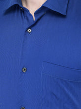 Load image into Gallery viewer, CANOE MEN Formal Shirt ELECTEIC BLUE Color Cotton Fabric Button Closure
