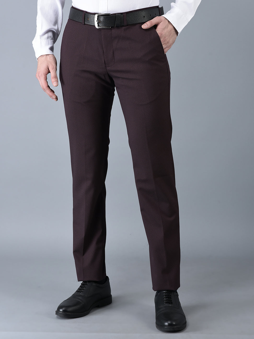 CANOE MEN Formal Trouser  MAROON Color