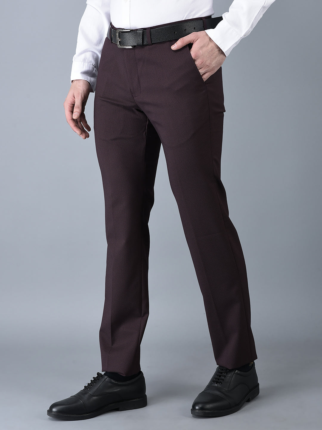 CANOE MEN Formal Trouser  MAROON Color