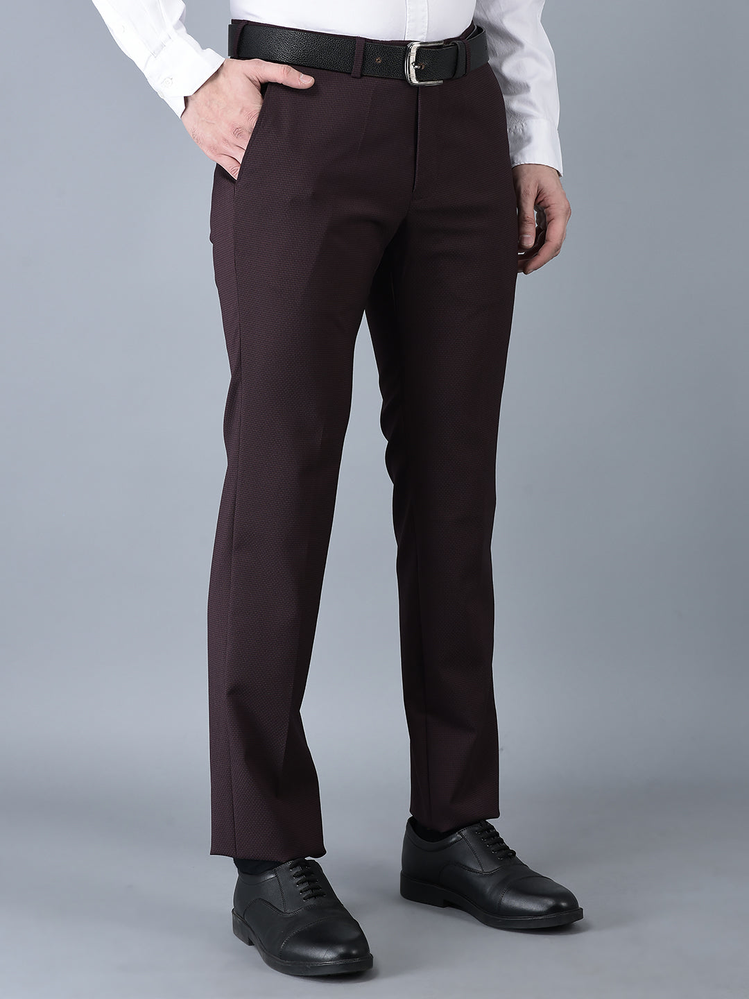 CANOE MEN Formal Trouser  MAROON Color