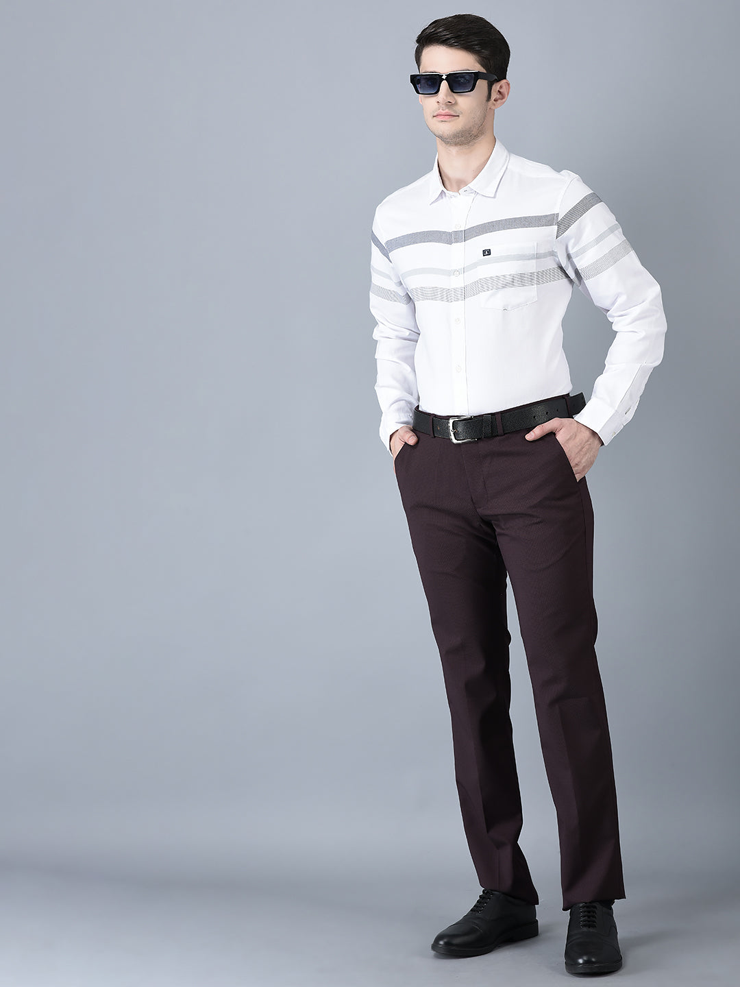 CANOE MEN Formal Trouser  MAROON Color