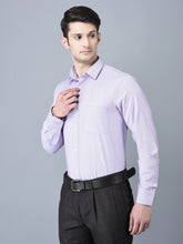Load image into Gallery viewer, CANOE MEN Formal Shirt Purple Color Cotton Fabric Button Closure Printed
