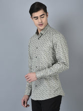 Load image into Gallery viewer, CANOE MEN Formal Shirt Light Green Color Cotton Fabric Button Closure Printed
