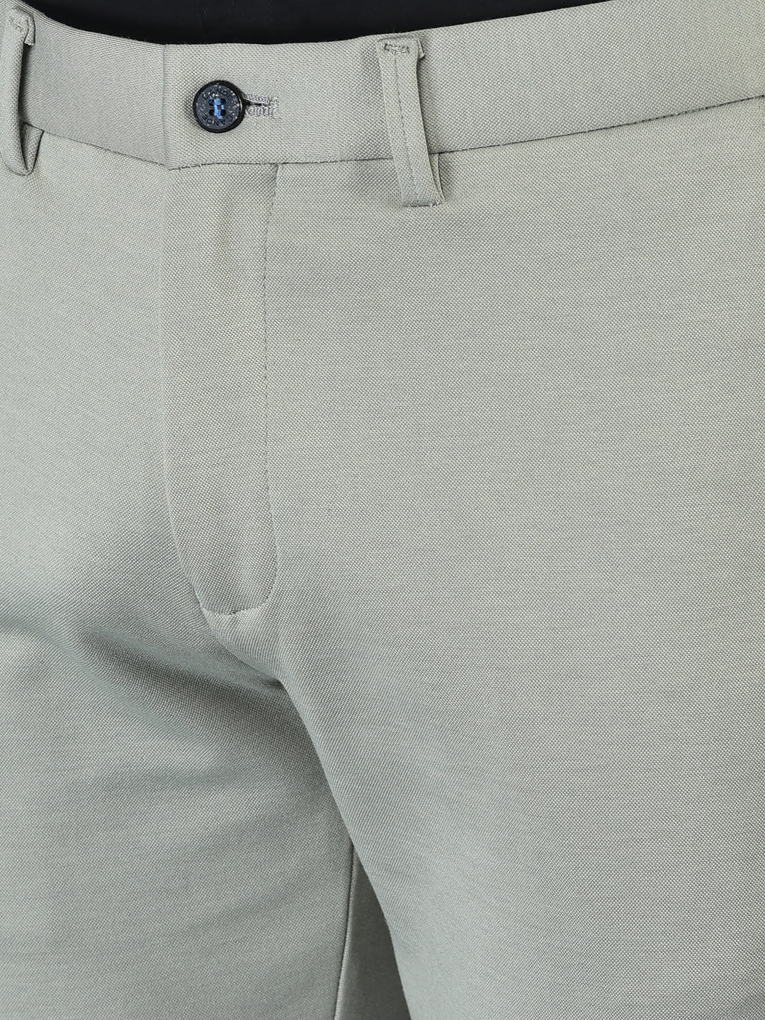 Canoe Men Casual Pista Color Polyester Fabric Button Closure Self Design