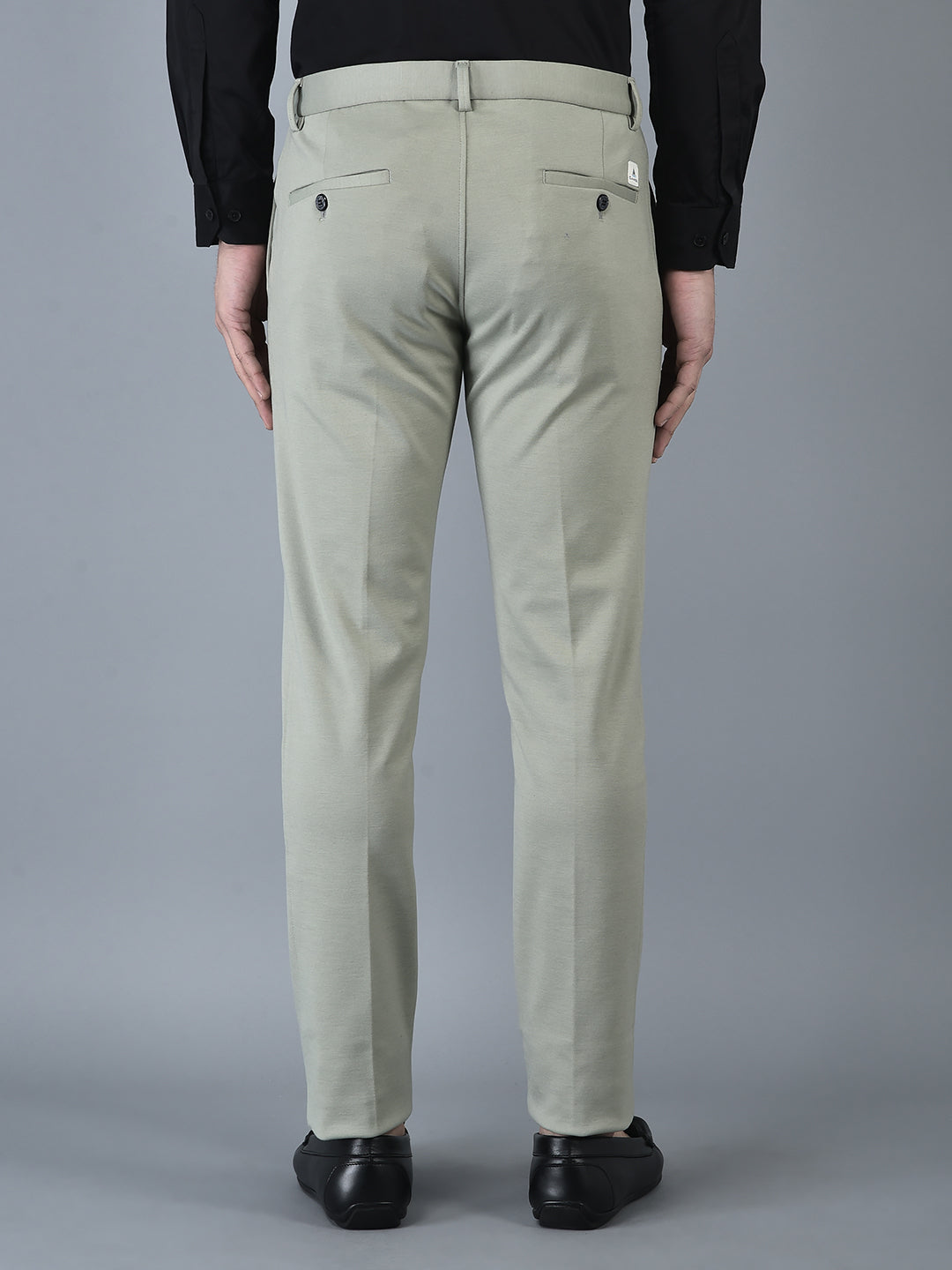 Canoe Men Casual Pista Color Polyester Fabric Button Closure Self Design
