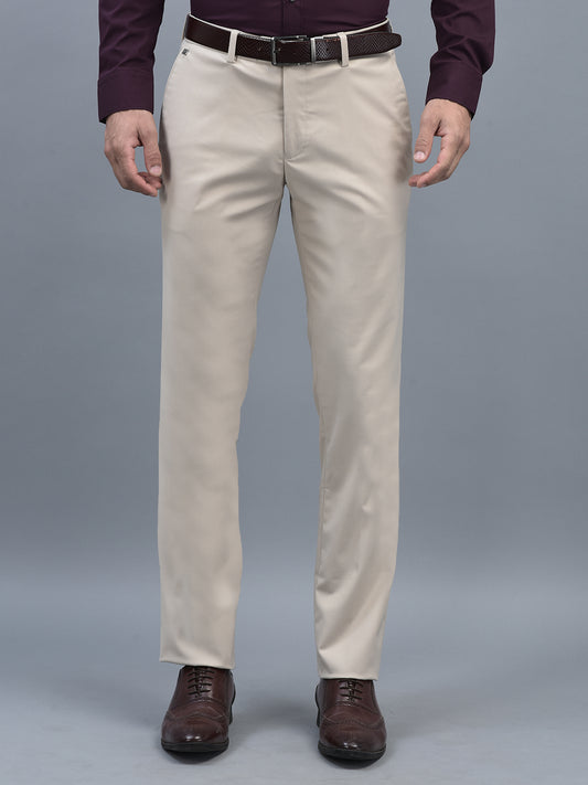 Canoe Men Regular Length Solid Pattern Button Closure Formal Trouser