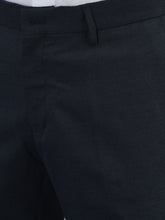 Load image into Gallery viewer, Canoe Men Regular Length Self Design Pattern Button Closure Formal Trouser
