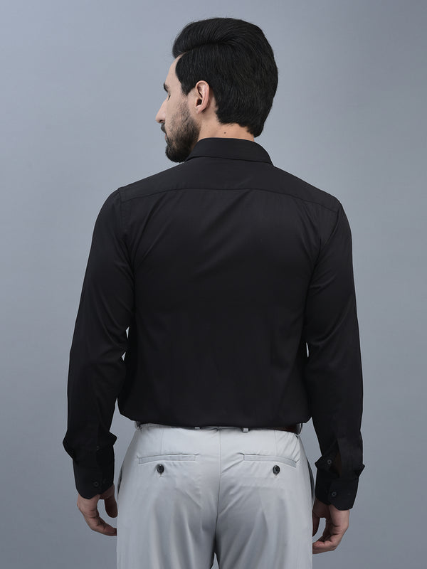 Canoe Exclusive Combed Cotton - Smooth Fabric Black Shirt for men – Soft & Durable