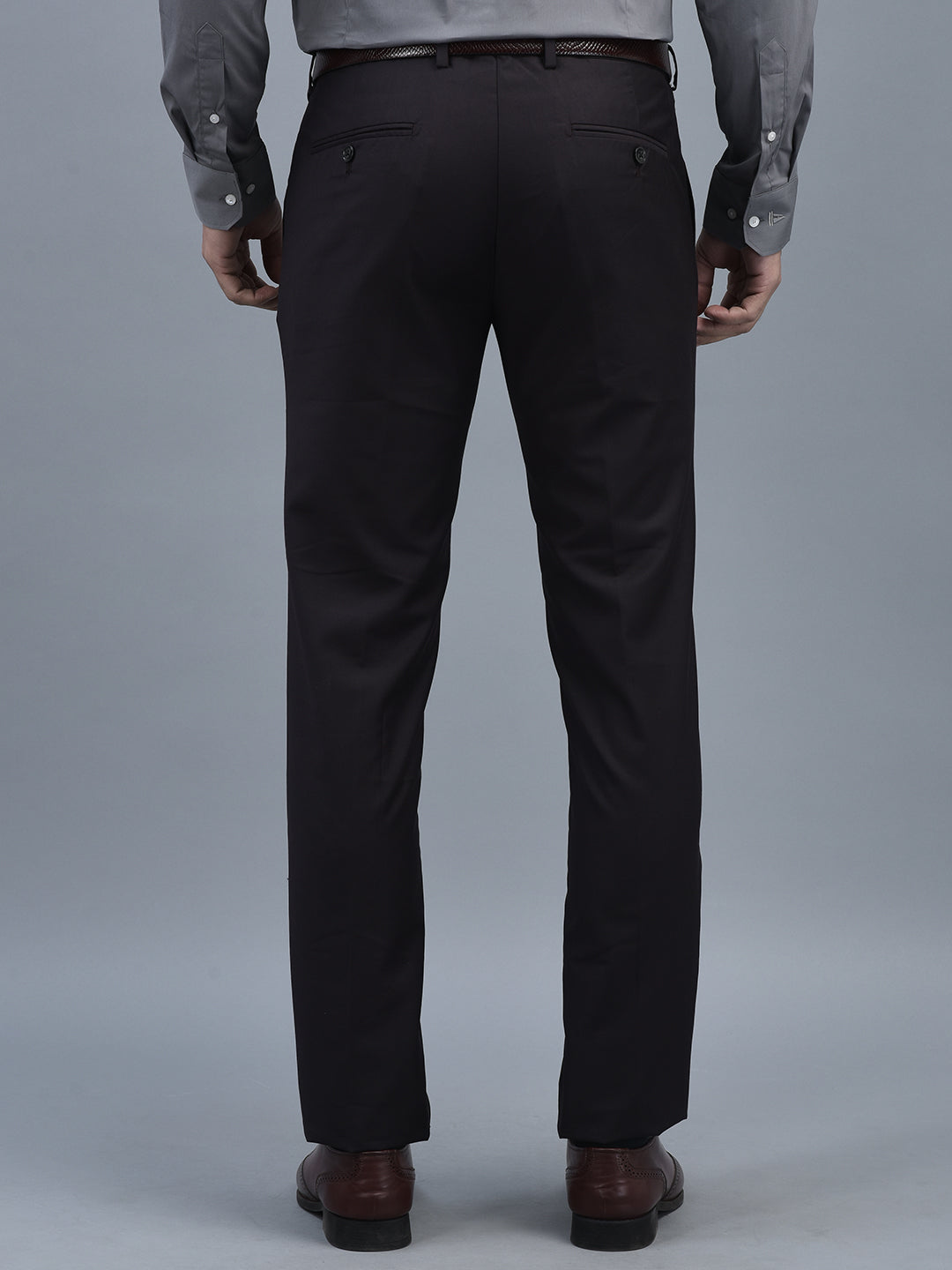 Canoe Men Regular Length Solid Pattern Button Closure Formal Trouser