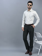 Load image into Gallery viewer, Canoe Men Regular Length Solid Pattern Button Closure Formal Trouser
