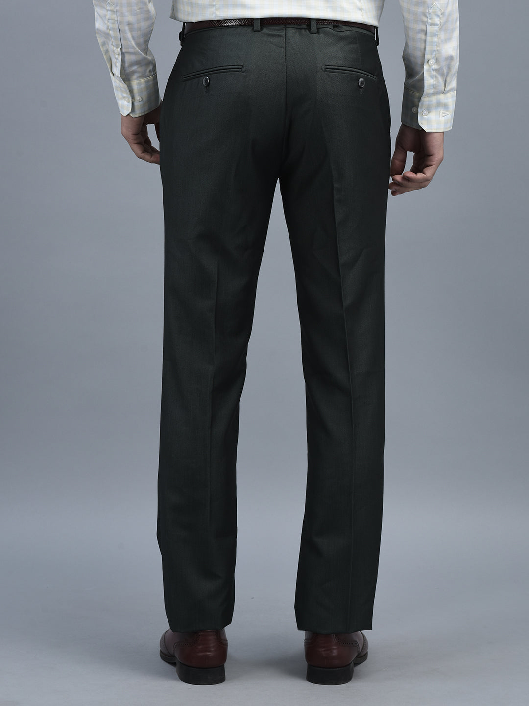 Canoe Men Regular Length Solid Pattern Button Closure Formal Trouser