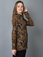 Load image into Gallery viewer, Canoe Women Printed Fabric Long Casual Shirt
