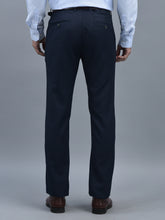 Load image into Gallery viewer, Canoe Men Regular Length Self Design Pattern Button Closure Formal Trouser
