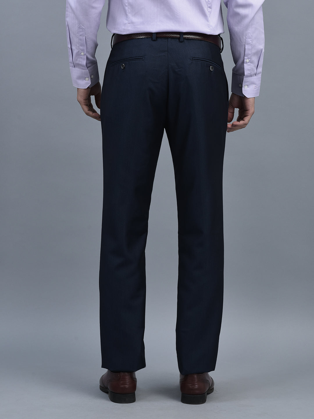 Canoe Men Regular Length Solid Pattern Button Closure Formal Trouser