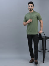 Load image into Gallery viewer, Canoe Men Round Neck Short Sleeve Length Regular Fit Knitted T-Shirt
