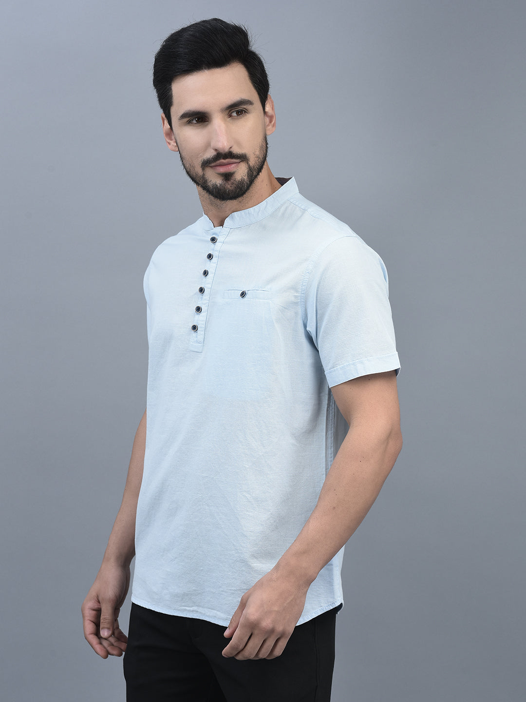 Canoe Men Round Neck Short Sleeve Length Regular Fit Knitted T-Shirt