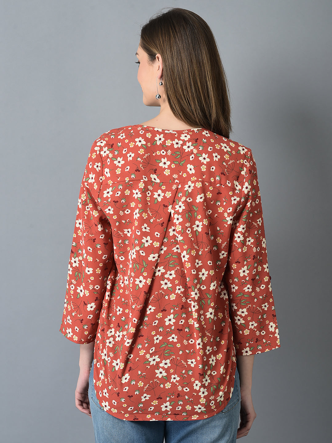 Canoe Women Floral Print And V-Neck Tunic