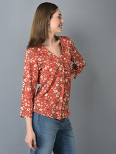 Load image into Gallery viewer, Canoe Women Floral Print And V-Neck Tunic
